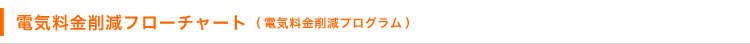 電気料金削減フローチャート（電気料金削減プログラム）